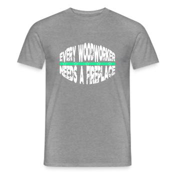 logging woodcutter carpenter funny tshirts jokes - Männer T-Shirt - Graphit meliert - Vorne - AI Model Male 178 light (178cm)