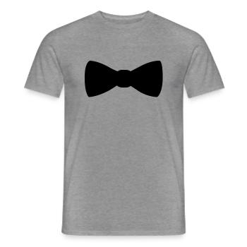 fliege_krawatte_1__f1 - T-shirt homme - graphite chiné - Devant - AI Model Male 178 light (178cm)