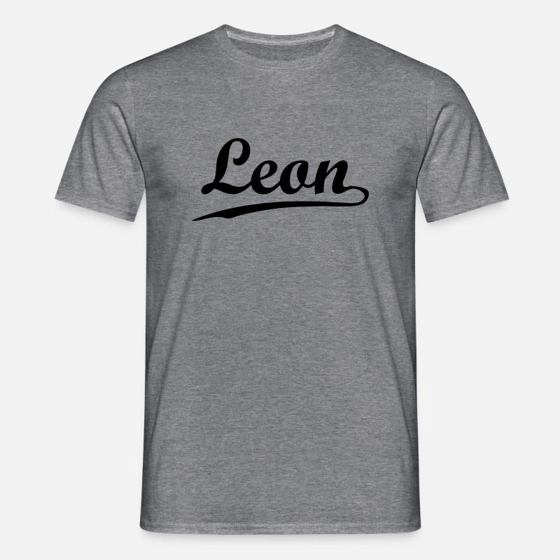 leon - T-shirt herr - grafitmelerad