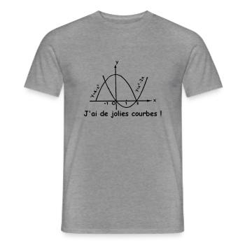 jolies_courbes - Männer T-Shirt - Graphit meliert - Vorne - AI Model Male 178 light (178cm)