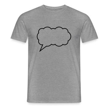 cloud bubble - Men's T-Shirt - graphite heather - Front - AI Model Male 178 light (178cm)