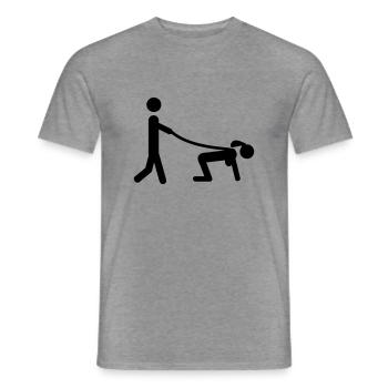 married - Men's T-Shirt - graphite heather - Front - AI Model Male 178 light (178cm)