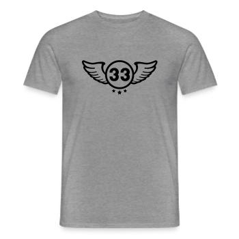 shield_33__f1 - T-shirt homme - graphite chiné - Devant - AI Model Male 178 light (178cm)