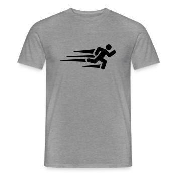 running__man_f1 - T-shirt homme - graphite chiné - Devant - AI Model Male 178 light (178cm)
