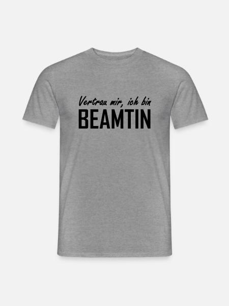 vertrau mir, ich bin beamtin - Männer T-Shirt - Graphit meliert