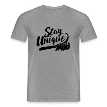 Stay Unique Penguin Punk - T-shirt homme - graphite chiné - Devant - AI Model Male 178 light (178cm)
