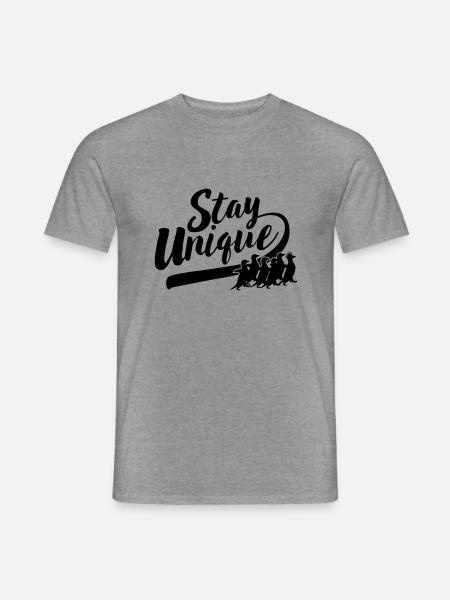 Stay Unique Penguin Punk - Men's T-Shirt - graphite heather