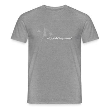 PosMondayMood - Men's T-Shirt - graphite heather - Front - AI Model Male 178 light (178cm)