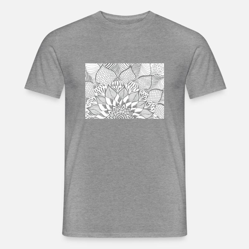 Starkes Muster Abstrakt - Männer T-Shirt - Graphit meliert