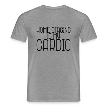 Home Staging Is My Cardio - Männer T-Shirt - Graphit meliert - Vorne - AI Model Male 178 light (178cm)