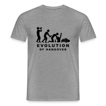 Evolution Hangover - Men's T-Shirt - graphite heather - Front - AI Model Male 178 light (178cm)