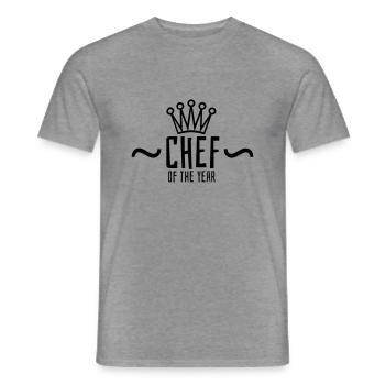 CHEF OF THE YEAR - Männer T-Shirt - Graphit meliert - Vorne - AI Model Male 178 light (178cm)