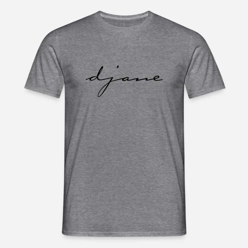 DJANE script - Männer T-Shirt - Graphit meliert