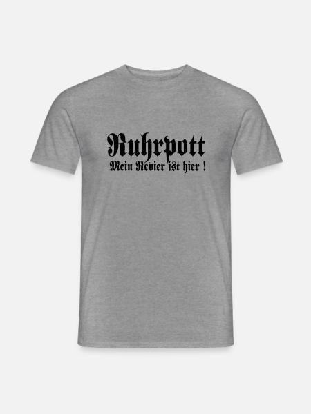 Ruhrpott - Mein Revier ist hier - Männer T-Shirt - Graphit meliert