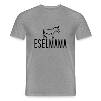eselmama - Männer T-Shirt - Graphit meliert - Vorne - AI Model Male 178 light (178cm)