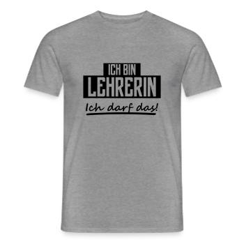 ich bin lehrerin - Männer T-Shirt - Graphit meliert - Vorne - AI Model Male 178 light (178cm)