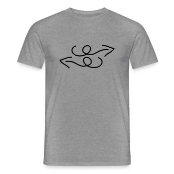 pfeile - Männer T-Shirt - Graphit meliert - Vorne - AI Model Male 178 light (178cm)