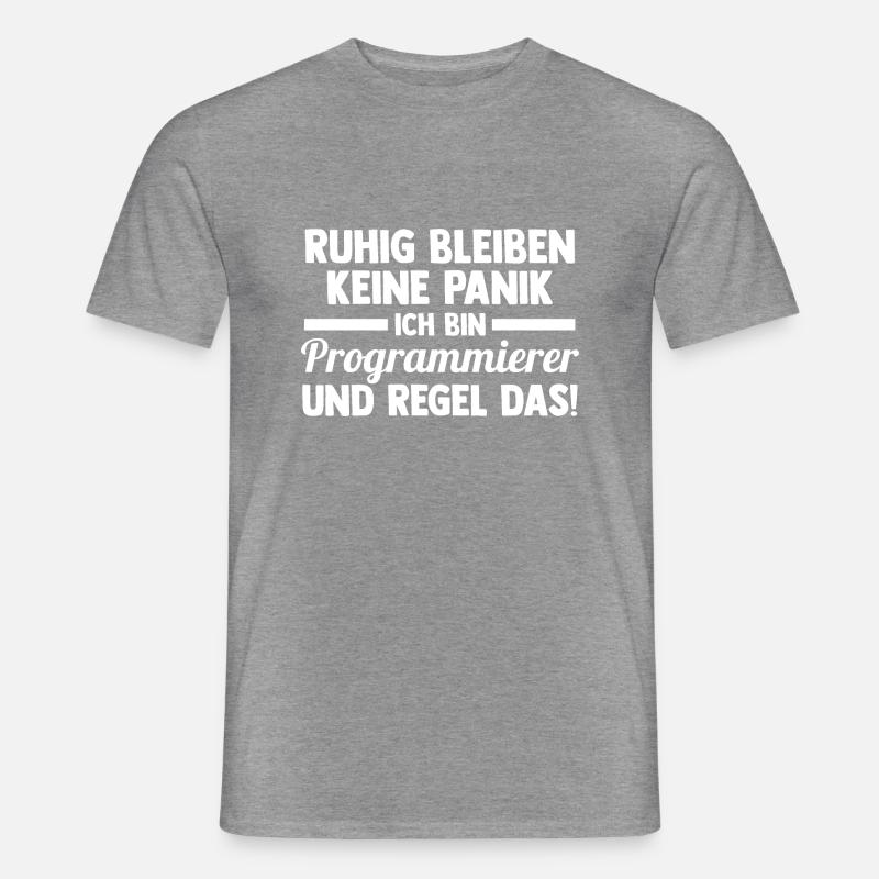 Programmieren Entwickler Coder Programmierer - Männer T-Shirt - Graphit meliert