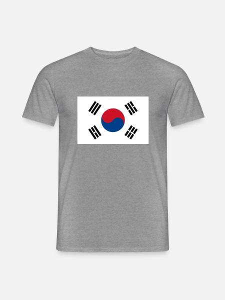 Südkorea-Flagge - Männer T-Shirt - Graphit meliert