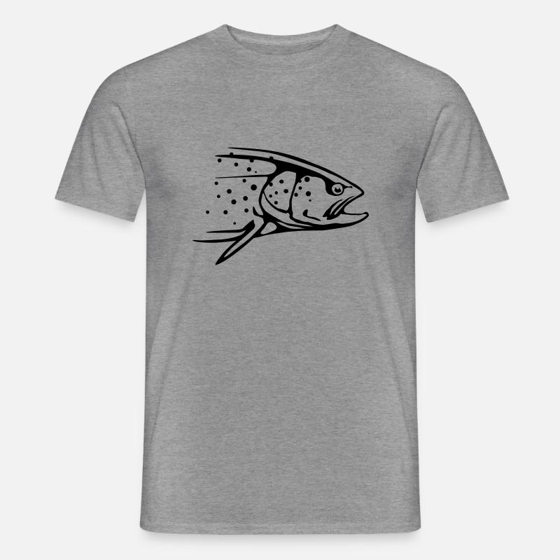 Forelle - Männer T-Shirt - Graphit meliert