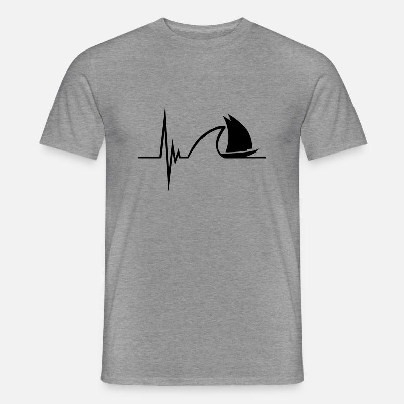 Sailing Pulse Design - Männer T-Shirt - Graphit meliert