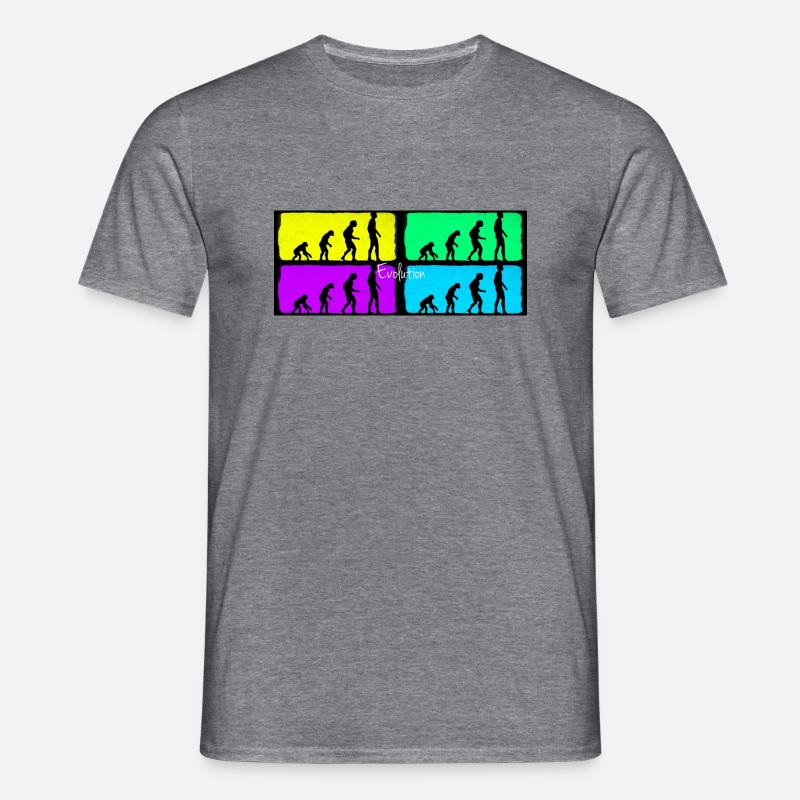 evolution - Männer T-Shirt - Graphit meliert