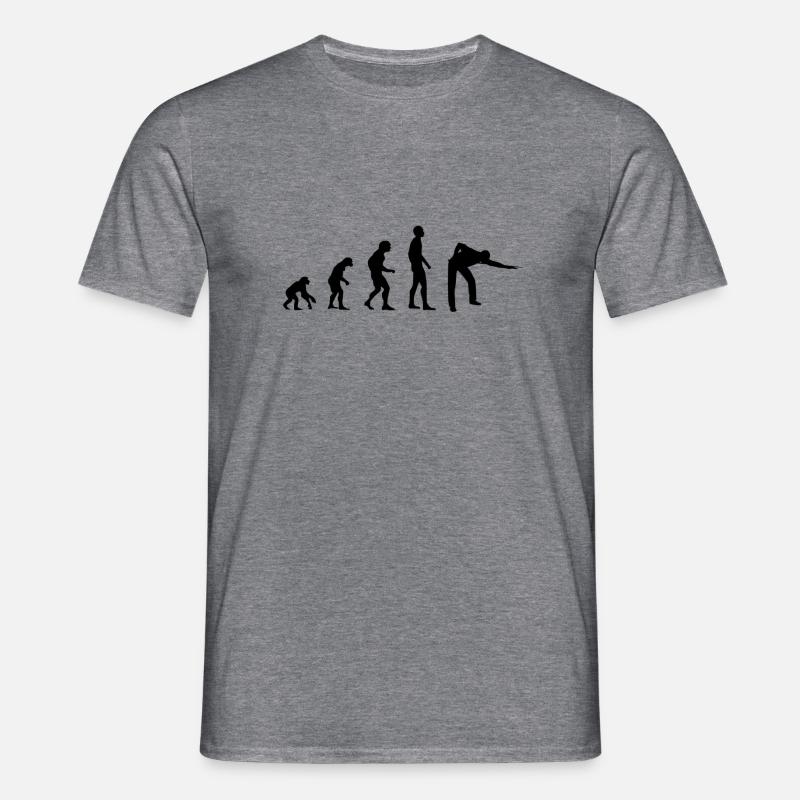 Evolution Billiard - Männer T-Shirt - Graphit meliert