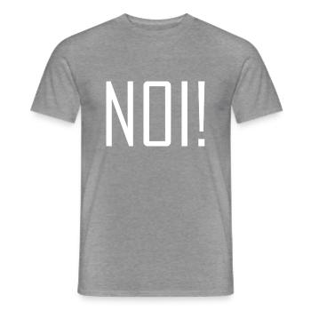 Neu ist nicht immer gut - NOI ist besser. - Männer T-Shirt - Graphit meliert - Vorne - AI Model Male 178 light (178cm)