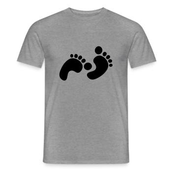 footprints - Men's T-Shirt - graphite heather - Front - AI Model Male 178 light (178cm)