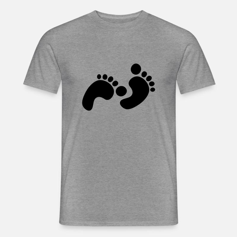 footprints - Männer T-Shirt - Graphit meliert