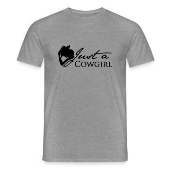 Just a Cowgirl - Männer T-Shirt - Graphit meliert - Vorne - AI Model Male 178 light (178cm)