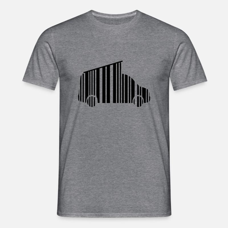 camper van dachzelt strichcode - Männer T-Shirt - Graphit meliert