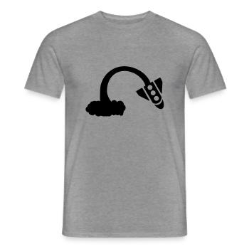 Rakete fail - Männer T-Shirt - Graphit meliert - Vorne - AI Model Male 178 light (178cm)