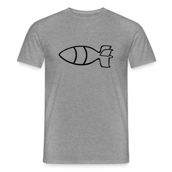 bide - T-shirt homme - graphite chiné - Devant - AI Model Male 178 light (178cm)