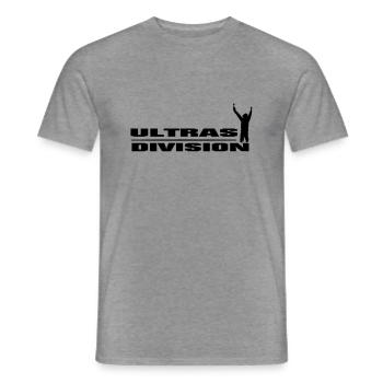 Ultras Hooligans Division - Männer T-Shirt - Graphit meliert - Vorne - AI Model Male 178 light (178cm)