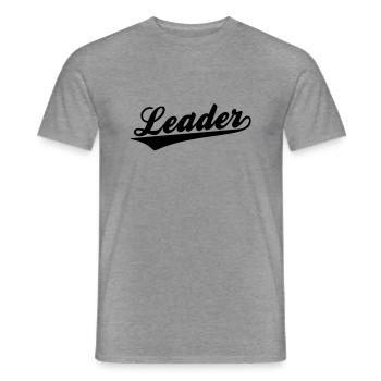 Leader - Männer T-Shirt - Graphit meliert - Vorne - AI Model Male 178 light (178cm)