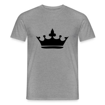 Couronne - T-shirt homme - graphite chiné - Devant - AI Model Male 178 light (178cm)