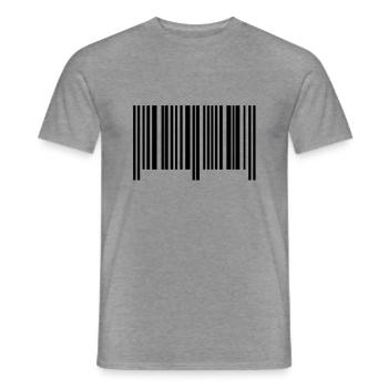 barcode symbol - Männer T-Shirt - Graphit meliert - Vorne - AI Model Male 178 light (178cm)