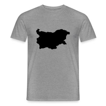 Bulgaria map - Men's T-Shirt - graphite heather - Front - AI Model Male 178 light (178cm)