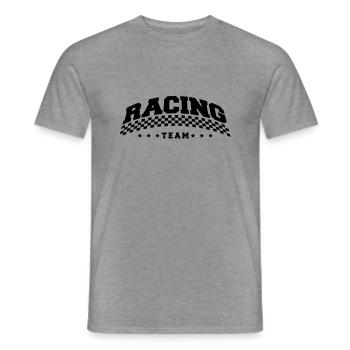 racing_team_design_1 - Männer T-Shirt - Graphit meliert - Vorne - AI Model Male 178 light (178cm)