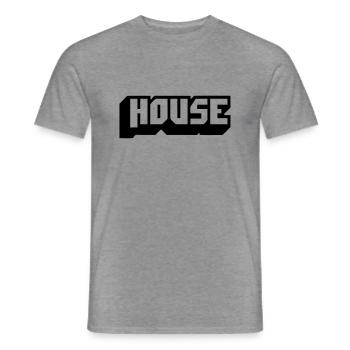 house music - Men's T-Shirt - graphite heather - Front - AI Model Male 178 light (178cm)