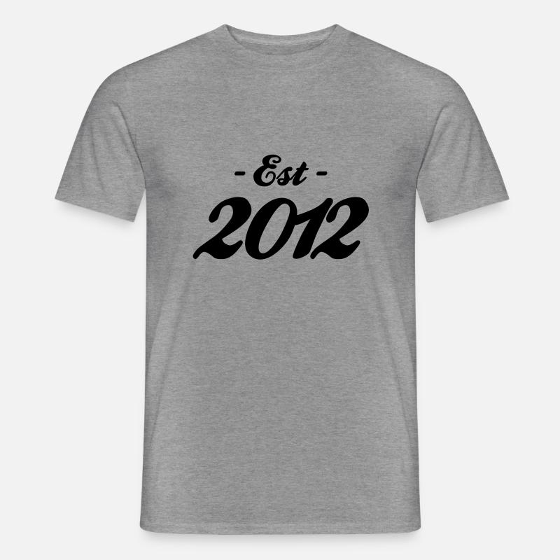 Geburt - Established 2012 - Männer T-Shirt - Graphit meliert