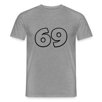 69 - Men's T-Shirt - graphite heather - Front - AI Model Male 178 light (178cm)