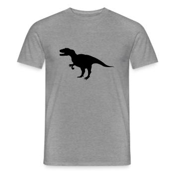 dinosaurier - Men's T-Shirt - graphite heather - Front - AI Model Male 178 light (178cm)