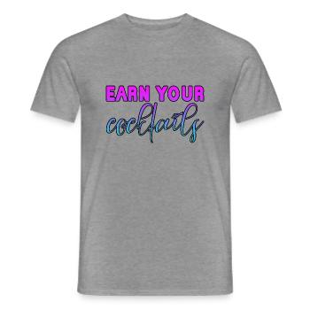Gagnez vos cocktails - T-shirt homme - graphite chiné - Devant - AI Model Male 178 light (178cm)