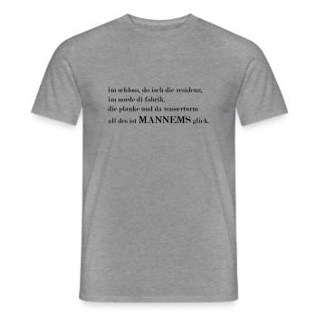 Mannems Glick - Mannheim - Männer T-Shirt - Graphit meliert - Vorne - AI Model Male 178 light (178cm)