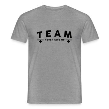 Team Member Team - Men's T-Shirt - graphite heather - Front - AI Model Male 178 light (178cm)