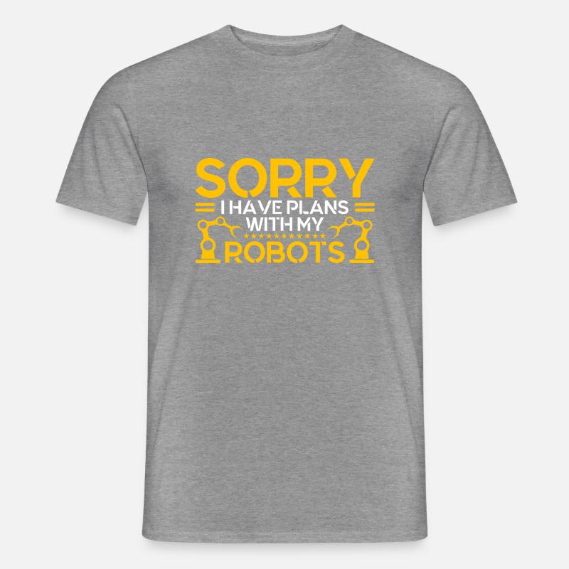 Robotik Ingenieur Lehrer Technik Geschenk - Männer T-Shirt - Graphit meliert