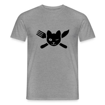 Cuisine Kitty - T-shirt homme - graphite chiné - Devant - AI Model Male 178 light (178cm)