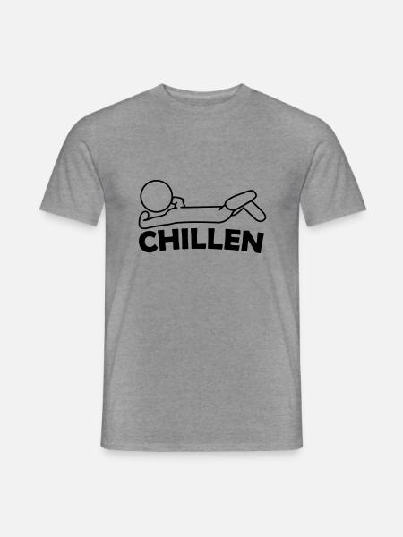 chillen - Männer T-Shirt - Graphit meliert